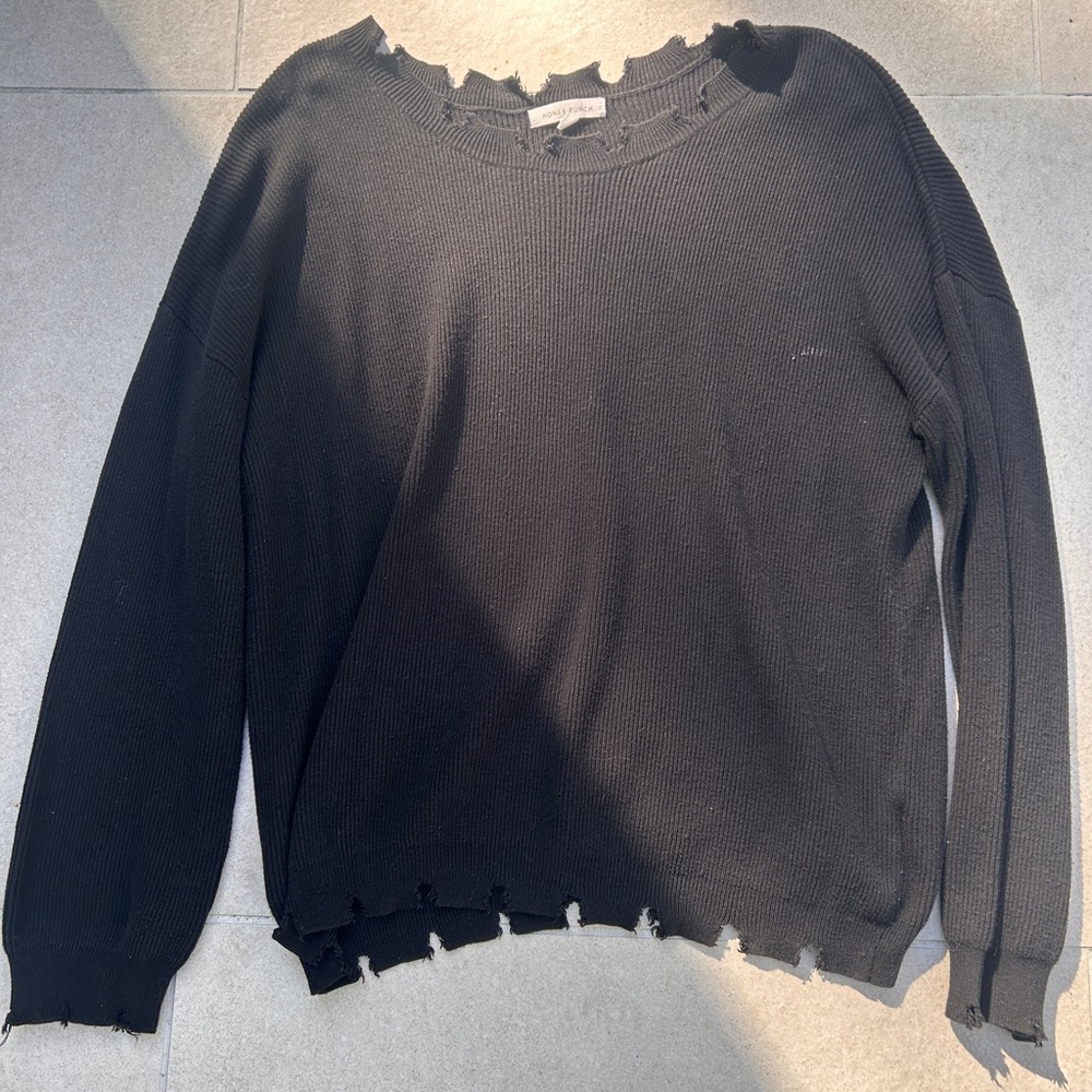 Grunge Style Black Sweater